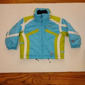 Spyder Blue and Green Puffer Jacket